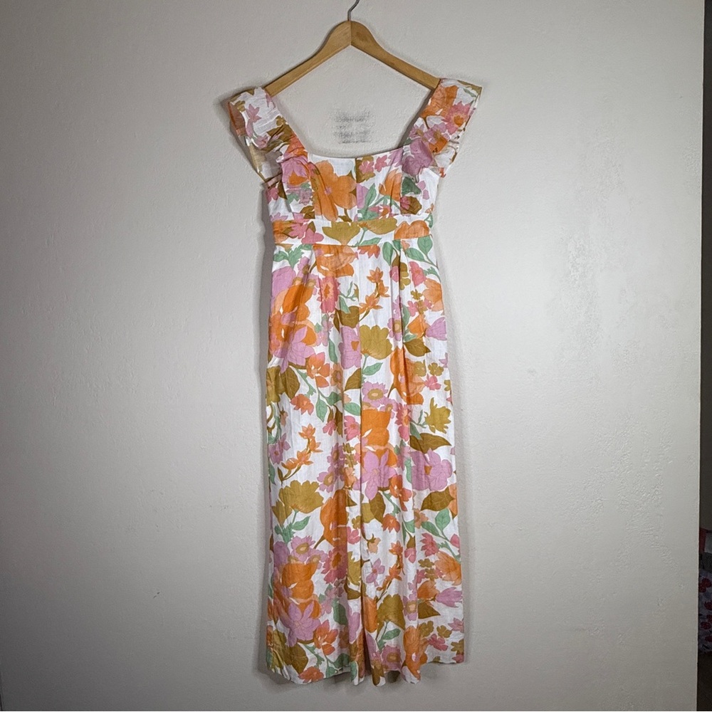 MILLE harmony floral Alessia tie back ruffled jumpsuit EXTRA SMALL - Picture 4 of 9